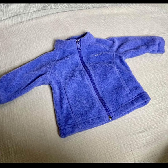 Purple Fleece Columbia Infant Jacket 3-6 Months - Picture 1 of 8